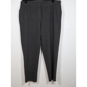 J Jill Womens XL Charcoal Gray Ponte Knit Slim Leg Tapered Ankle Pants Comfort